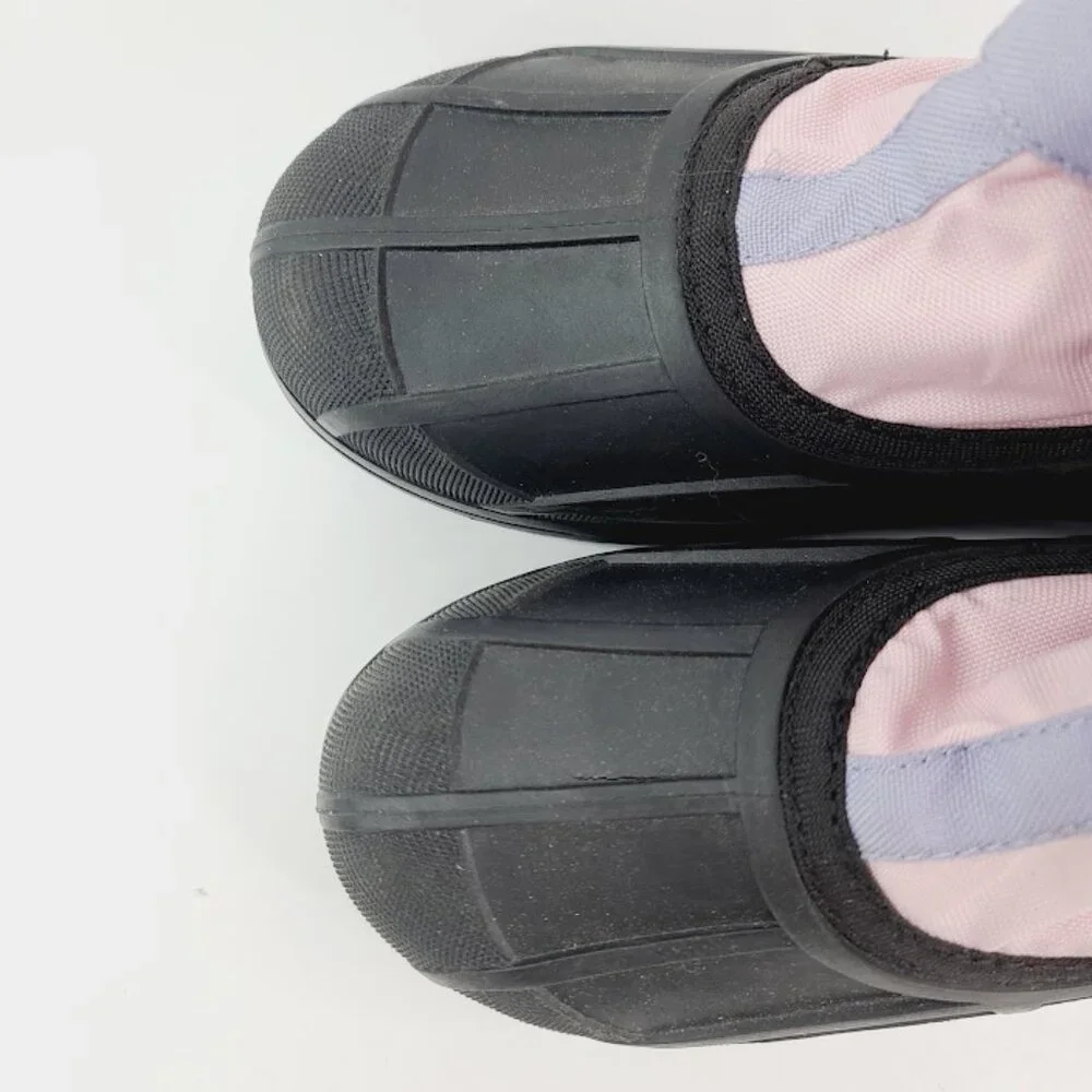 Kamik‎ Girl's Black Pink Mid-Calf Outdoor Winter Snow Boots Size US 5